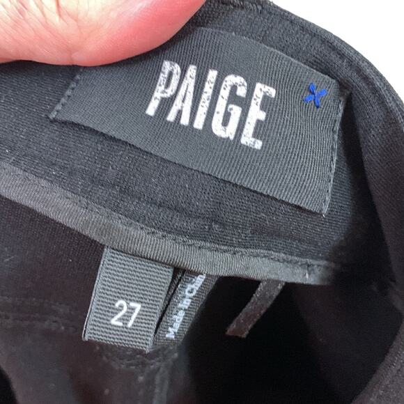 PAIGE Verdugo Ultra Skinny Black Leggings Pants - Picture 3 of 7